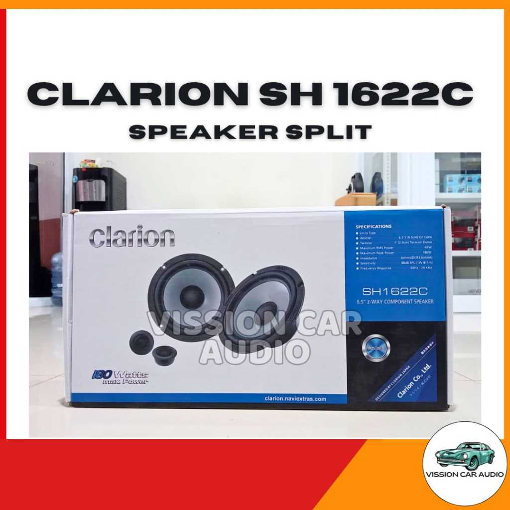 Clarion Speaker T 1622 Speaker Split Component Speaker 6,5 Inch, 180 W