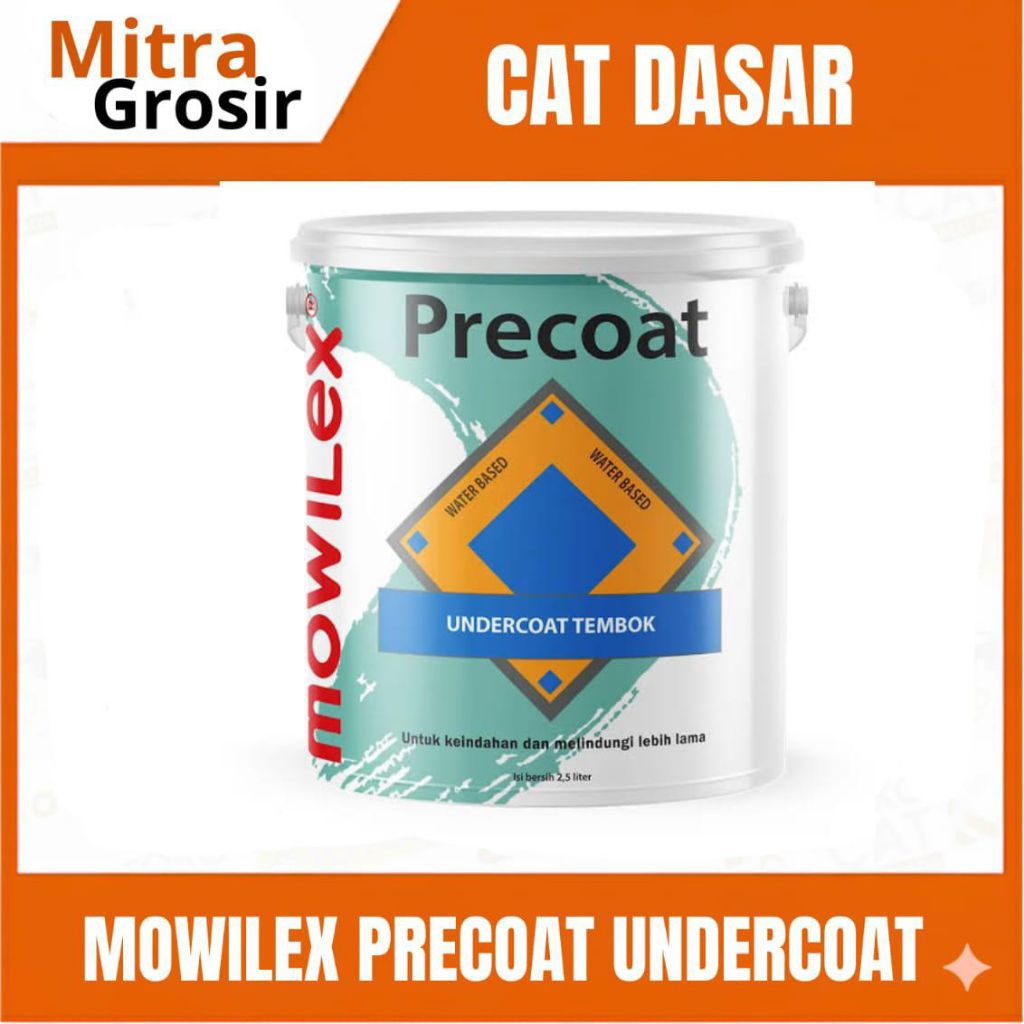 CAT DASAR MOWILEX | MOWILEX PRECOAT UNDERCOAT 2.5 LITER PUTIH | KEMASAN GALON
