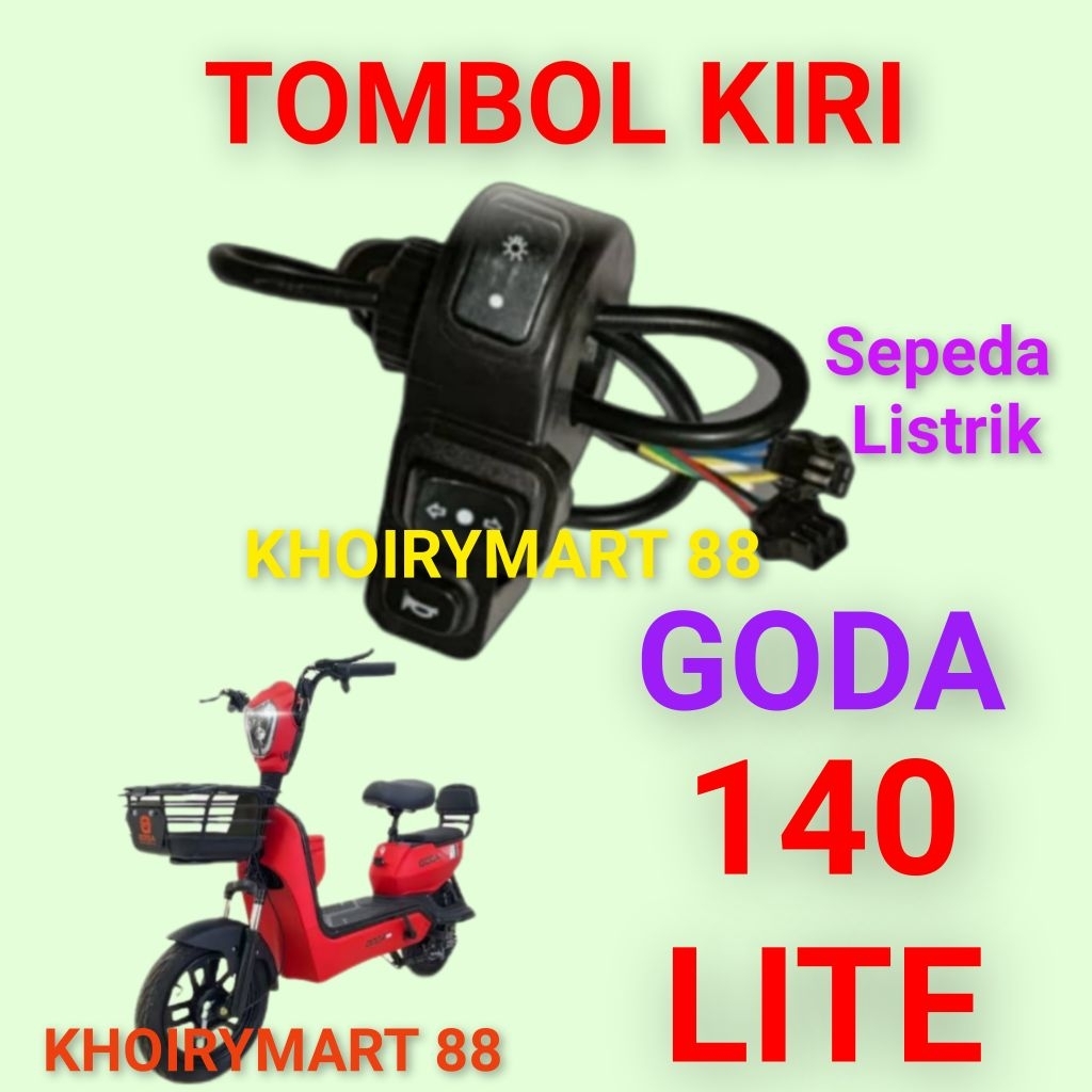 tombol kiri goda 140 lite saklar sein bel lampu sepeda listrik goda 140 lite