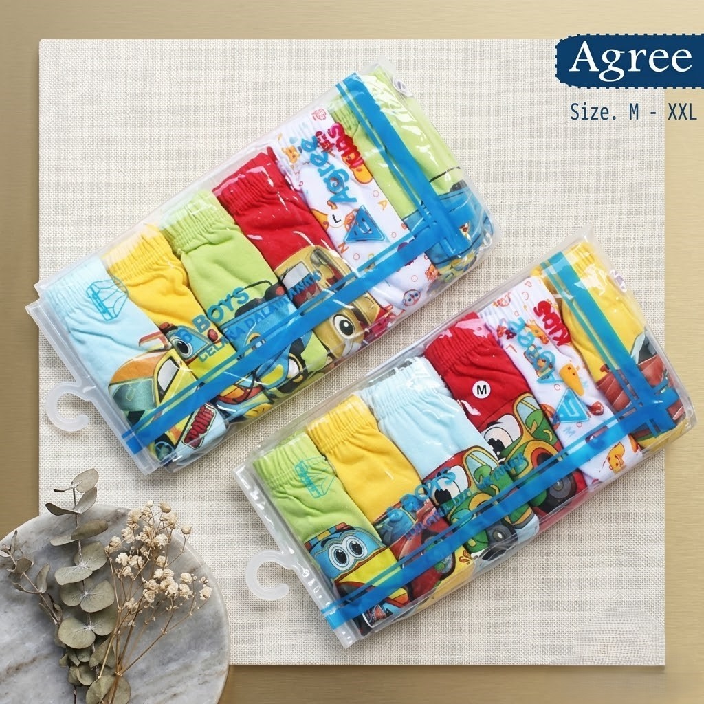 CELANA DALAM ANAK LAKI PEREMPUAN AGREE KIDS AG 001 Isi ( 6 Pcs ) Celana Dalam Anak Agree Kids AG 001