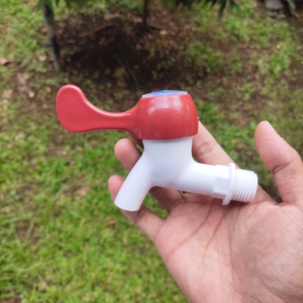 SAB Kran JEMPOL PVC Engkol / Keran Air JEMPOL Warna 1/2 Kran Jempol Air Tembok Warna Warni Engkol - 