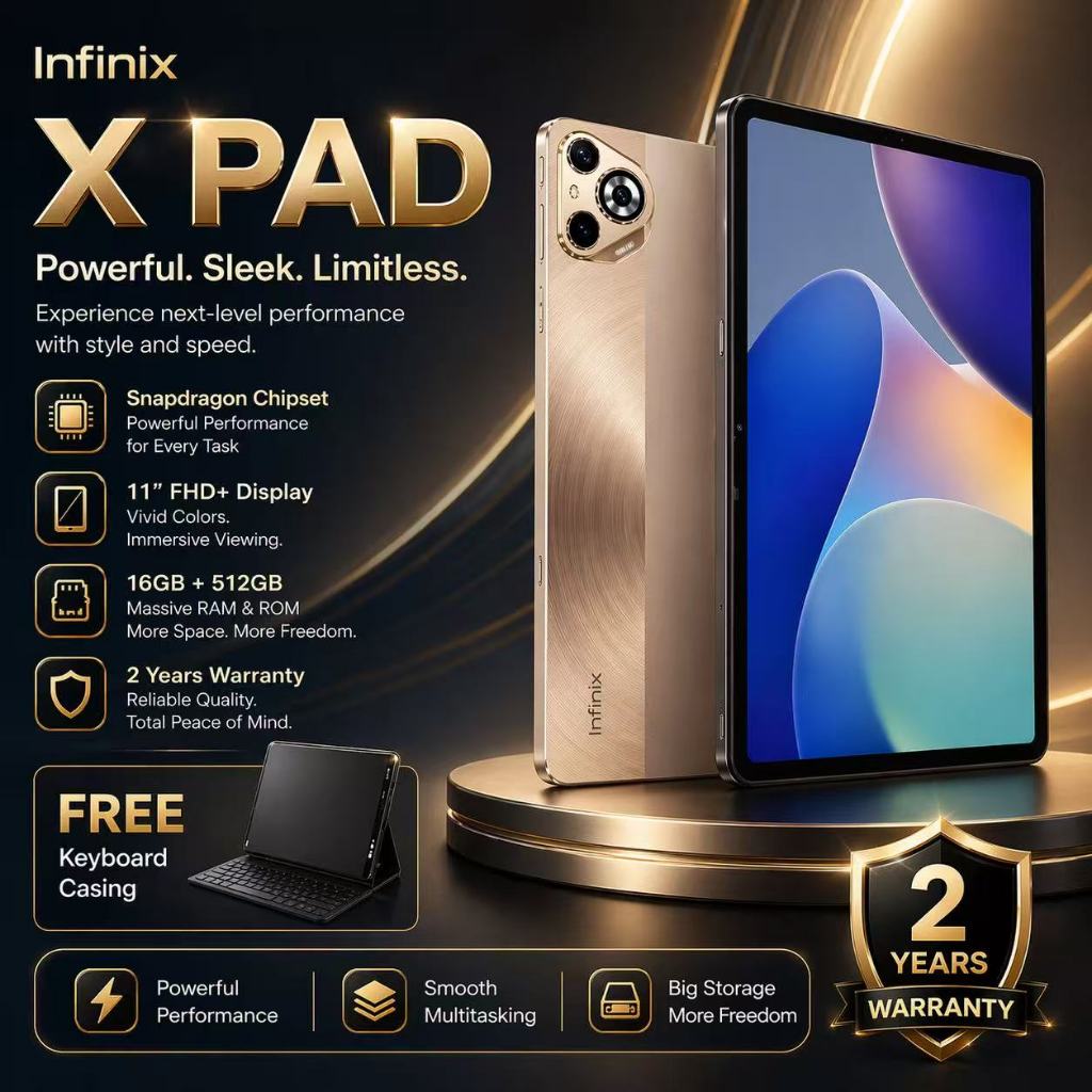 INFINIX X PAD 5G | 12GB RAM + 512GB ROM | 11 Inc | Dual Sim | Garansi 5 Tahun