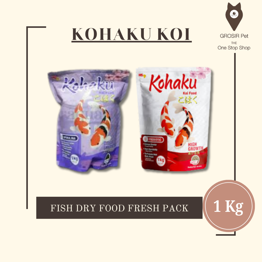 KOHAKU Koi 1kg Growth & Spirulina - Pakan Ikan Koi 1kg