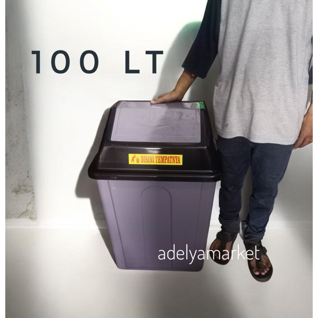 Tempat sampah tutup 20, 42, 100 liter / tempat sampah besar