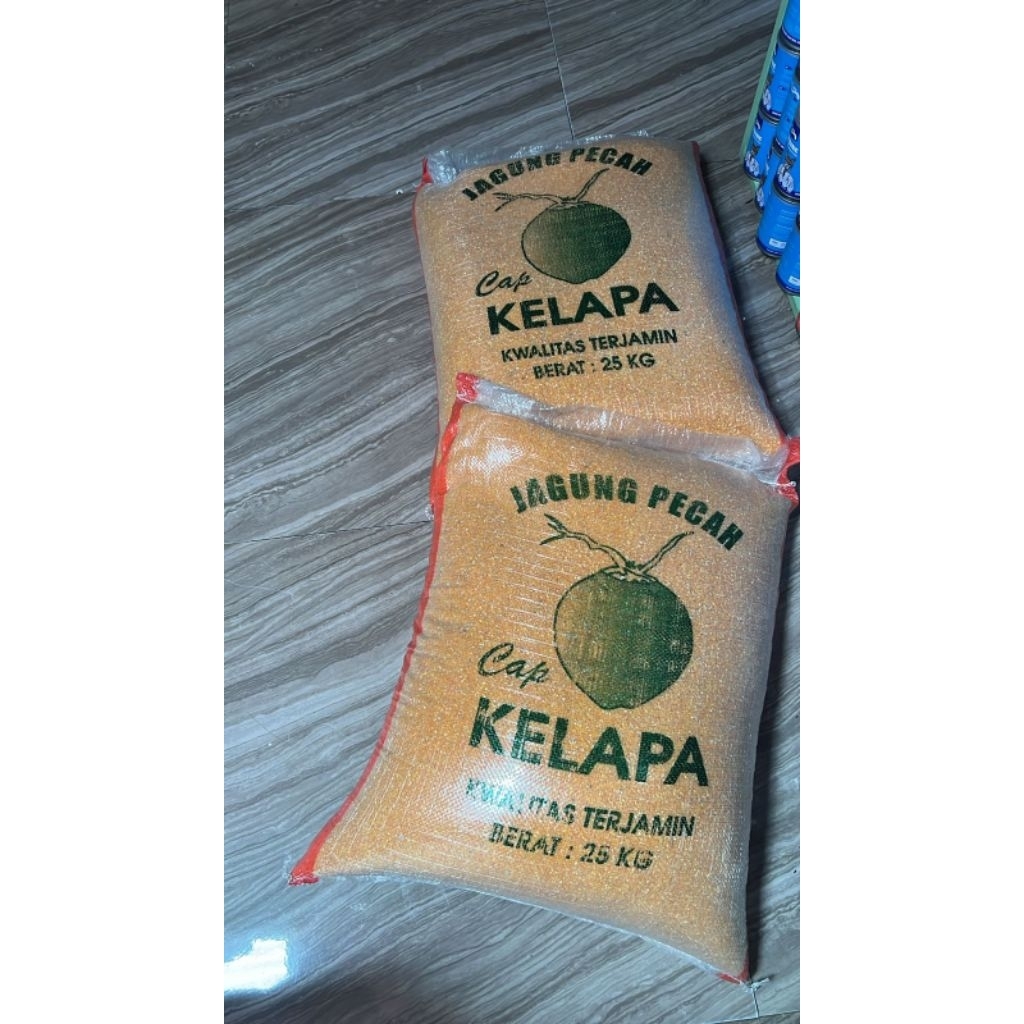 jagung pecah beras jagung / jagung pecah cap kelapa 1 sak 25kg