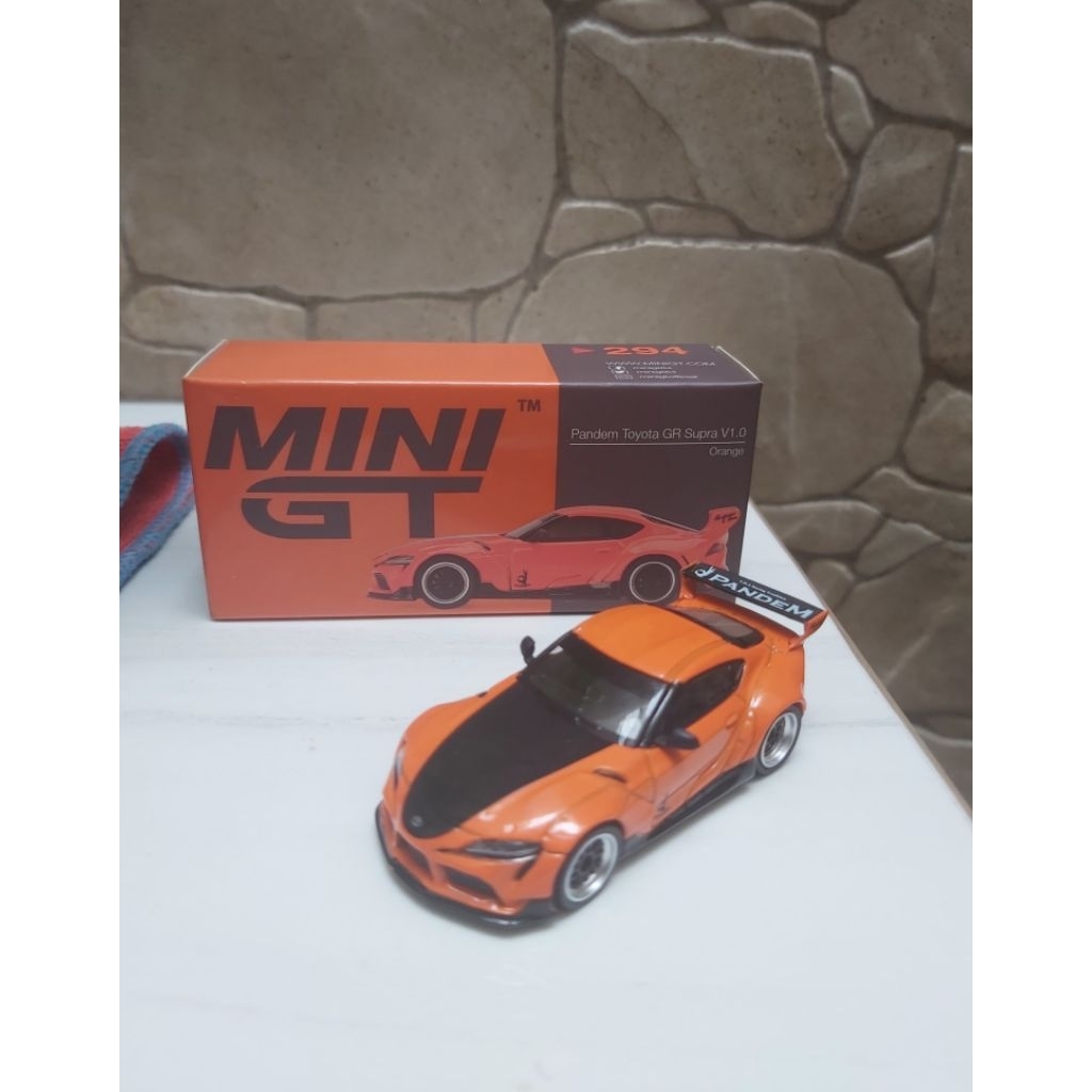 Mini GT Pandem Toyota GR Supra V 1.0 (orange) RARE 99% Mulus Unsealed