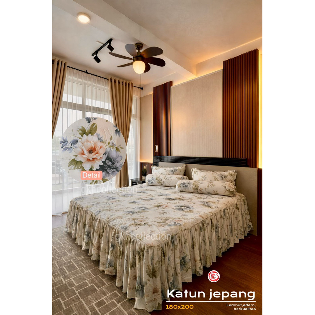 SPREI RUMBAI PREMIUM KATUN JEPANG 180x200 || GKHCOLLECTION