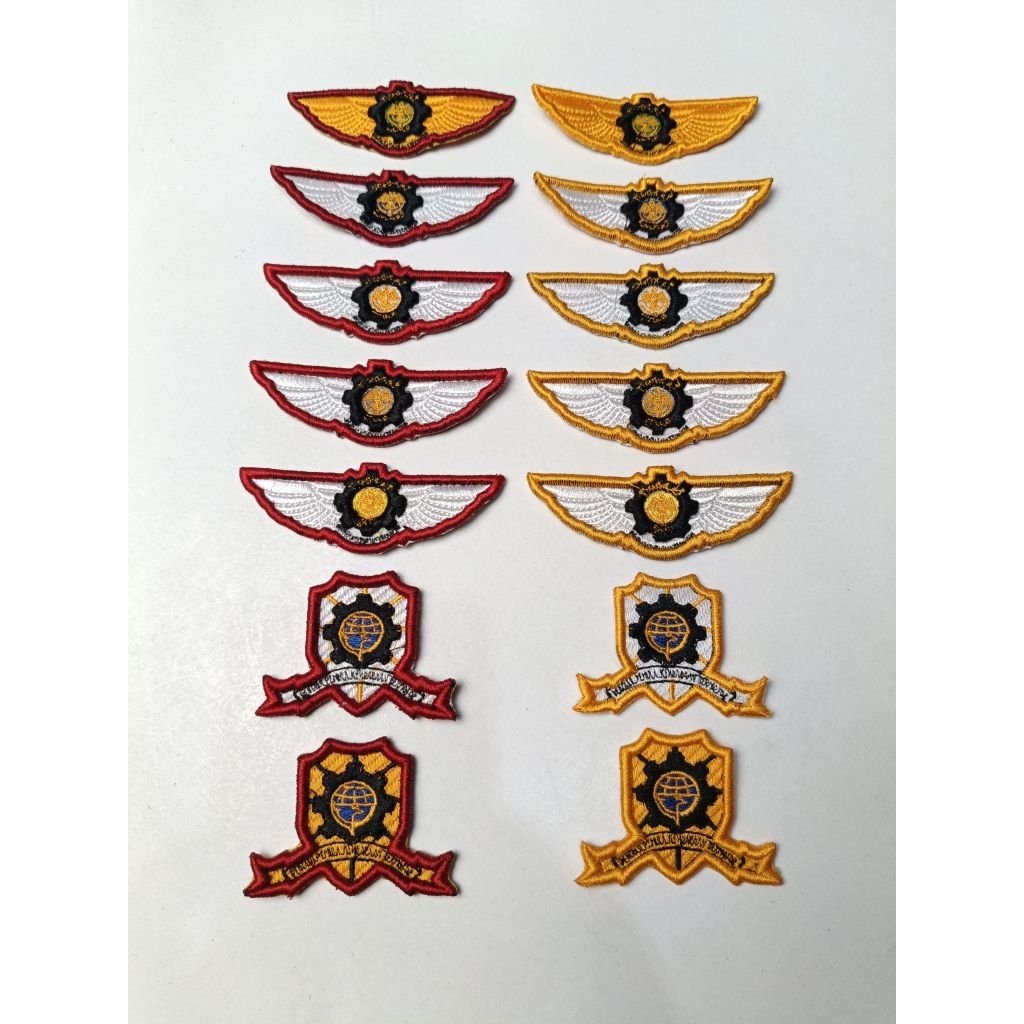 PIN BORDIR WING PENGUJI, KOMPETENSI PENGUJI, TINGKAT PENGUJI DISHUB KOMPETENSI, BORDIR TIMBUL MOTIF 