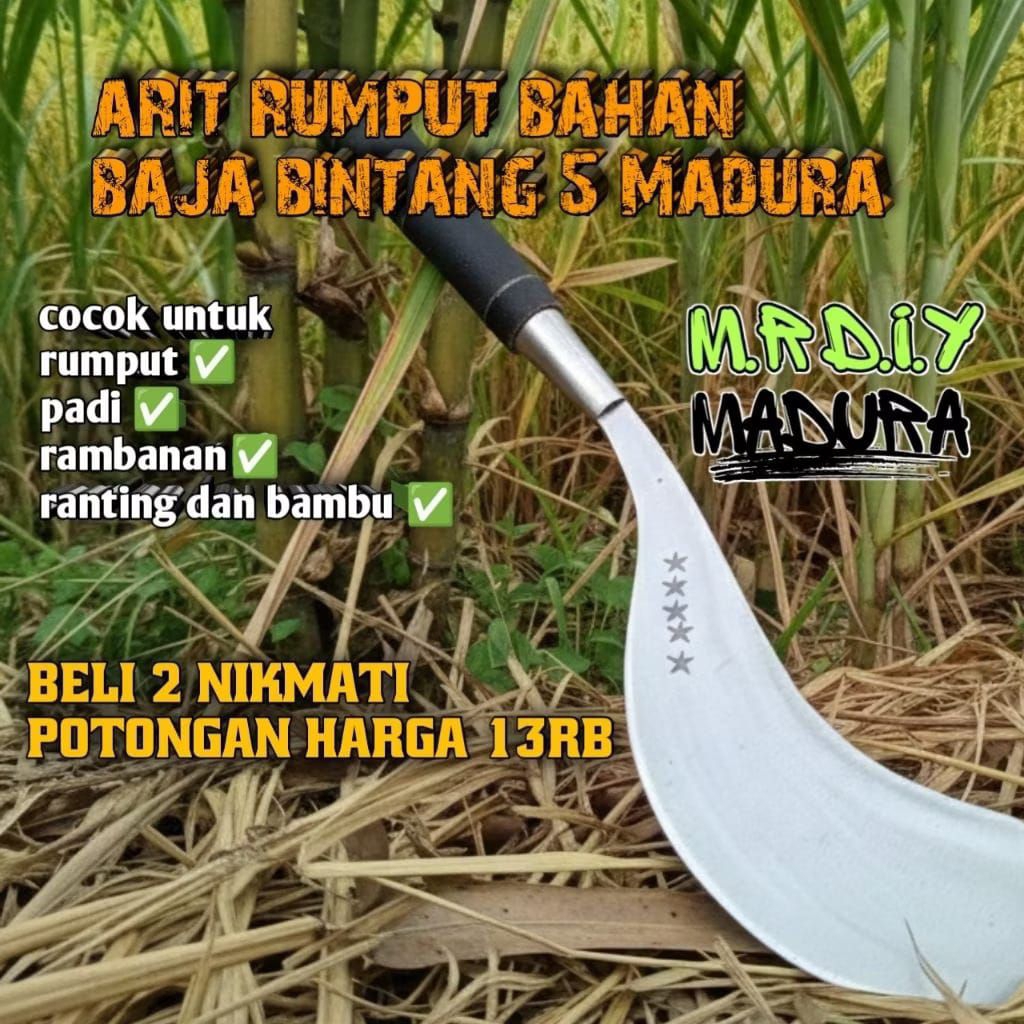 Arit Rumput Baja Per Asli Cap Bintang Lima