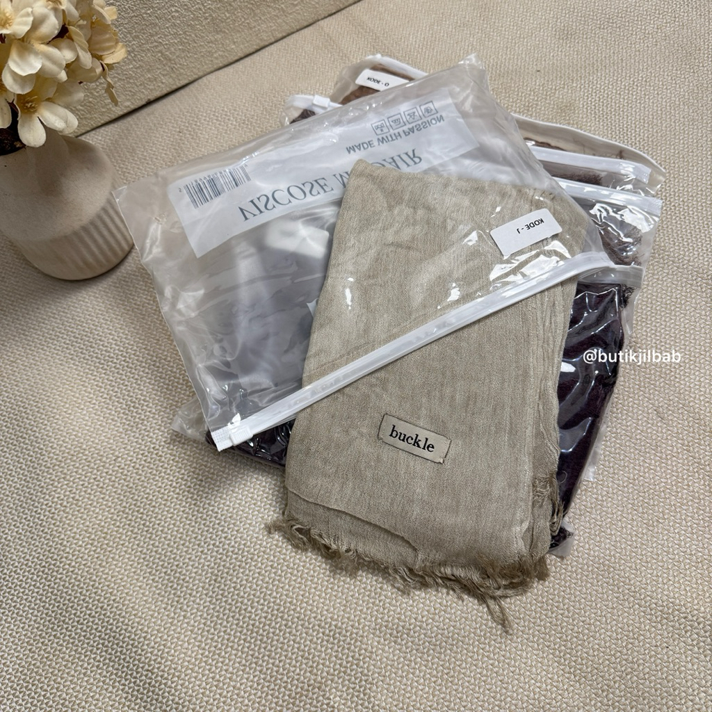 [Auls] Viscose Crinkle Shawl / Hijab Pashmina Motif Crinkle Bahan Viscose Premium