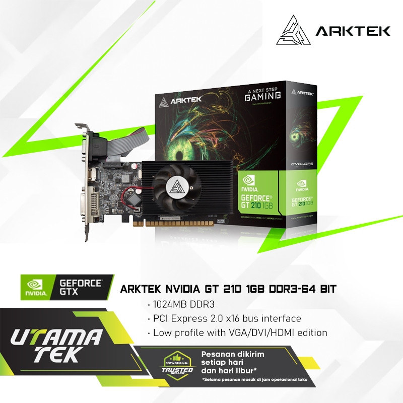 Arktek VGA NVIDIA G210 1GB DDR3 64-bit