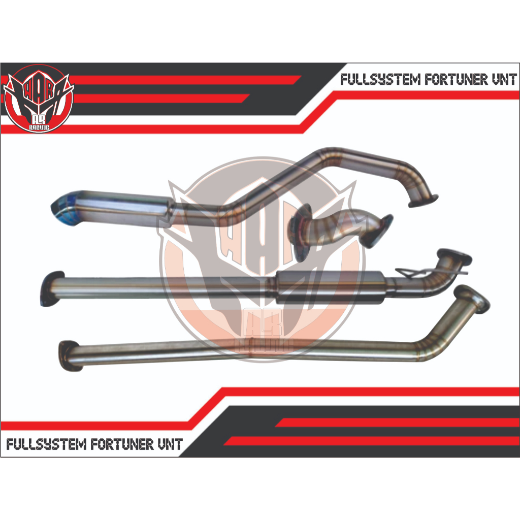 knalpot fullsystem fortuner vnt/hilux vnt