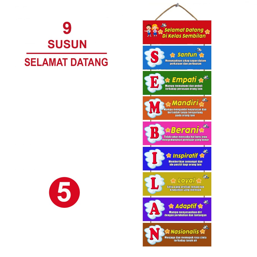 Dekorasi Pintu Kelas Selamat Datang Di Kelas Sembilan Hiasan Gantung Pintu Kelas