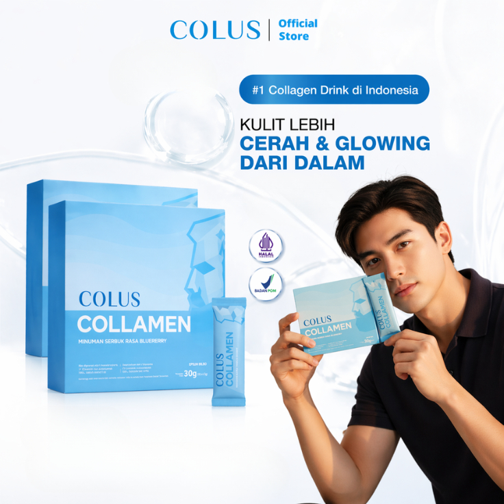 Collagen Pemutih Badan Colus Collamen | Suplemen Pemutih Kulit Pria | Collagen Drink |Minuman Collag