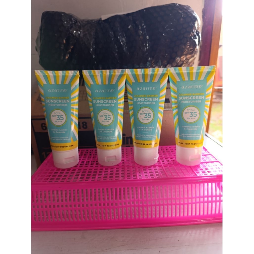 AZARINE CICAMIDE BARRIER SUNSCREEN MOISTURIZER CUCI GUDANG ISI 4