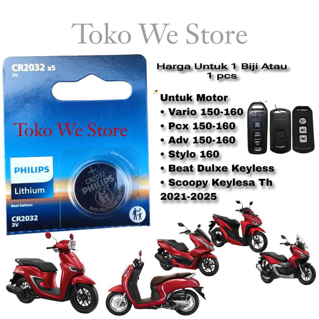 Baterai Batre Remot motor Compatible For PCX 160 Vario 150 160 ADV Scoopy Prestige Stylo Vario New 1