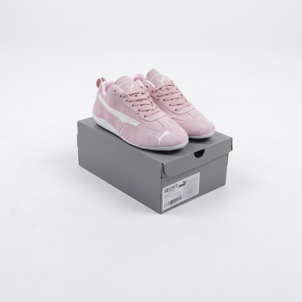 (FTBX) Sepatu Sneakers Balenciaga X Puma Speedcat Pink White