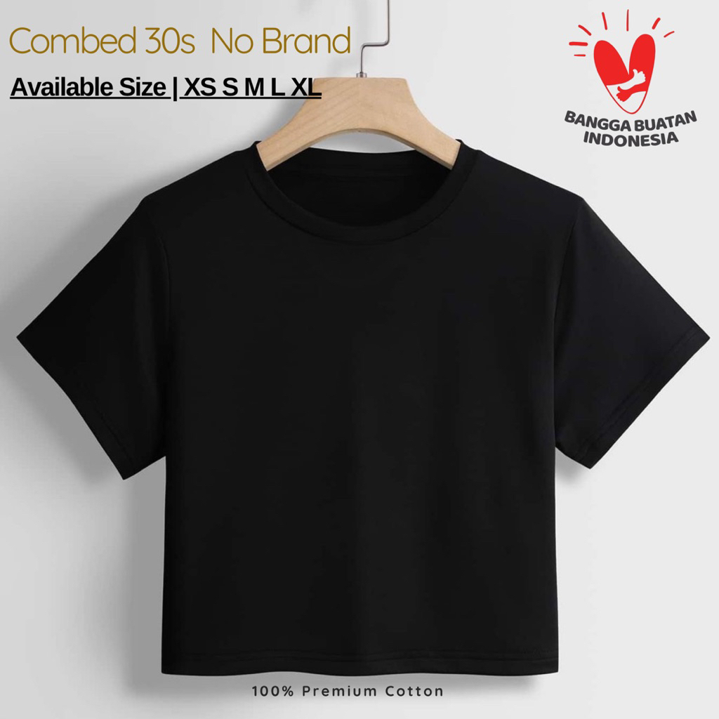 ATASAN CROPTOP KATUN 30s KAOS POLOS CROP TOP CROPTEE KAOS OBLONG OLAHRAGA KAOS CROP WANITA KAOS CROP
