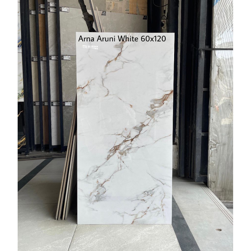 GRANITE 60X120 ARUNI WHITE | MOTIF MARMER | GLAZED POLISHED