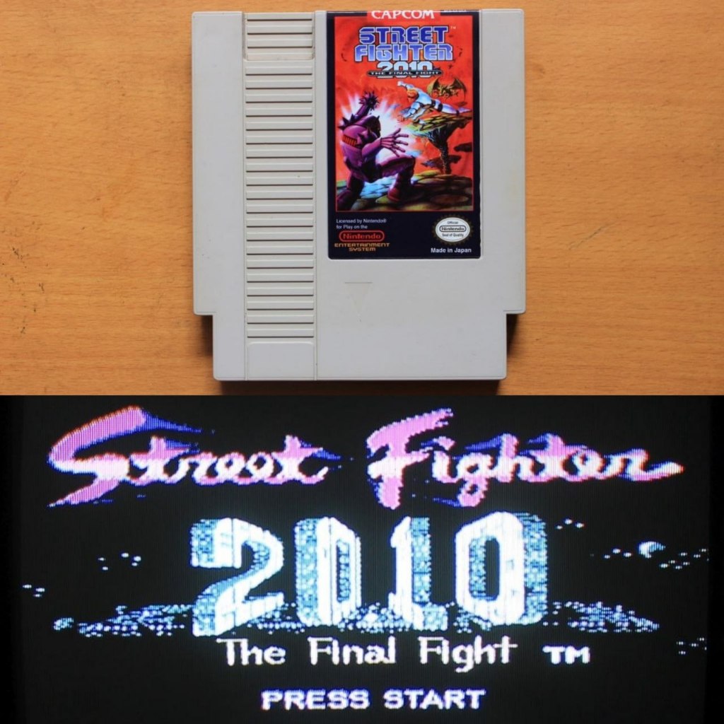 Kaset Nintendo NES Street Fighter 2010 8 Bit 72 Pin Tested Normal Game Jadul 90an