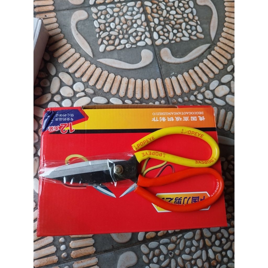 gunting kulit/gunting kodok popeye 8 inch