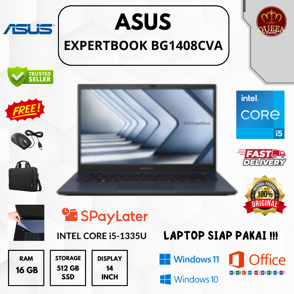 ASUS EXPERTBOOK BG1408CVA | INTEL CORE i5-1335U | 16GB RAM | SSD 512GB | 14 INCH