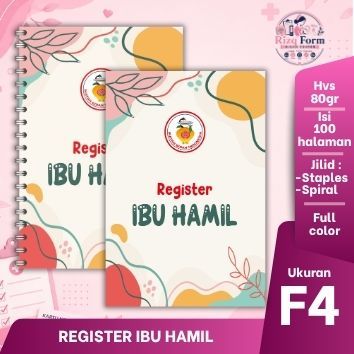 Register Ibu Hamil Full Color F4 – Buku Pencatatan Kehamilan (Spiral/Staples)