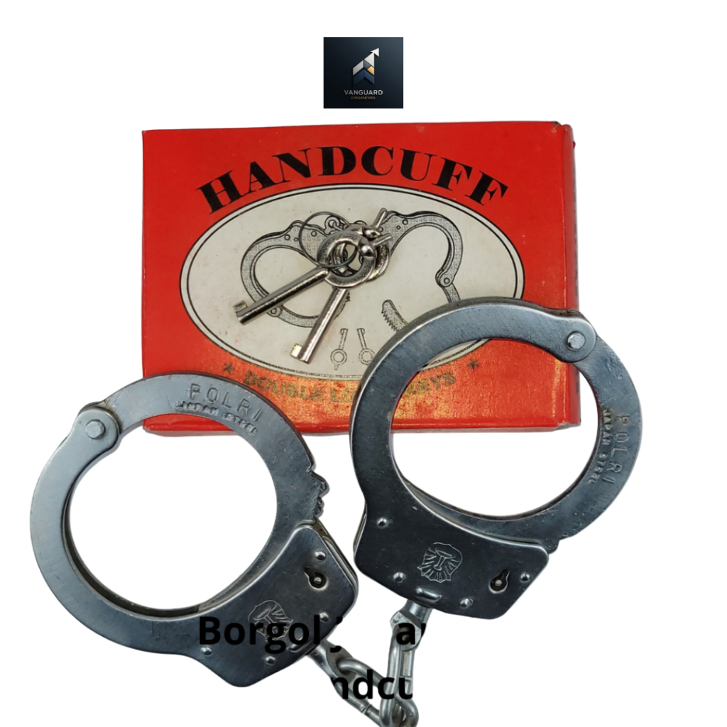Borgol Tangan Handcuff Besi Logo Polri Security Pengamanan | Borgol tangan logo polri | Handcuff Bor