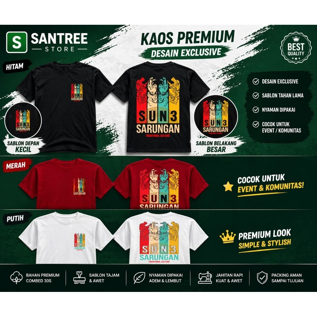Kaos Santri_Sablon DTF high