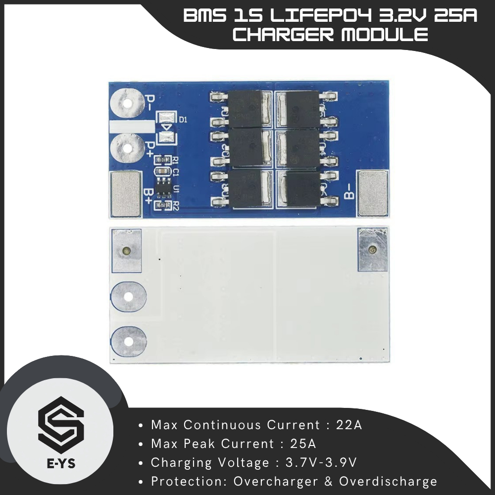 BMS 1S LiFePO4 3.2V 25A Charger Module