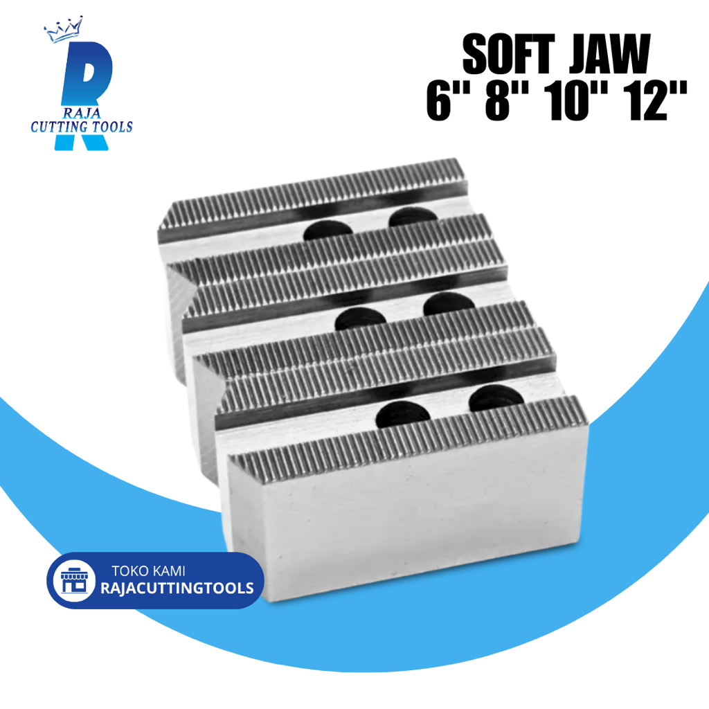 Soft Jaw 6" 8" 10" 12" Claw Bubut Inch 3 Jaw Chuck Mesin Bubut Lathe CNC 6in 8in 10in 12in