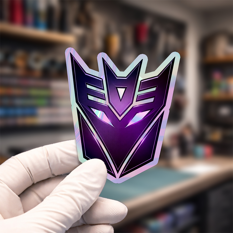 Stiker Hologram Movie Transformers | Decepticon Logo