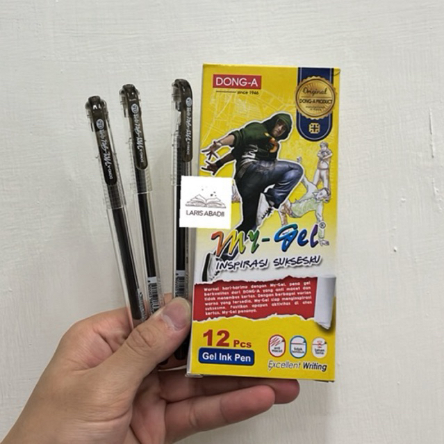 Pen My Gel Dong A Gel 0.5mm Hitam Pulpen My Gel