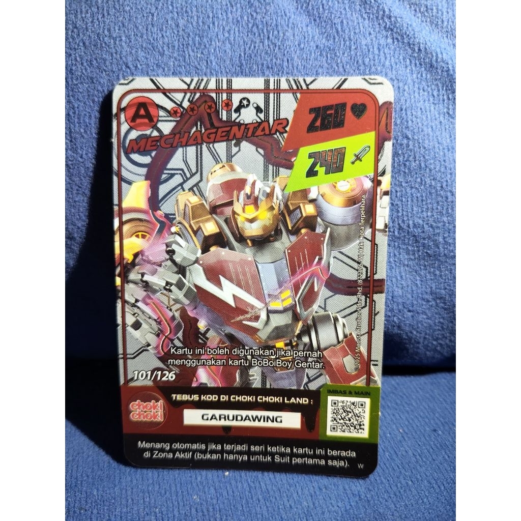 A card Boboiboy Mechagentar Galaxy, A 1PCS 100% original chokicoki