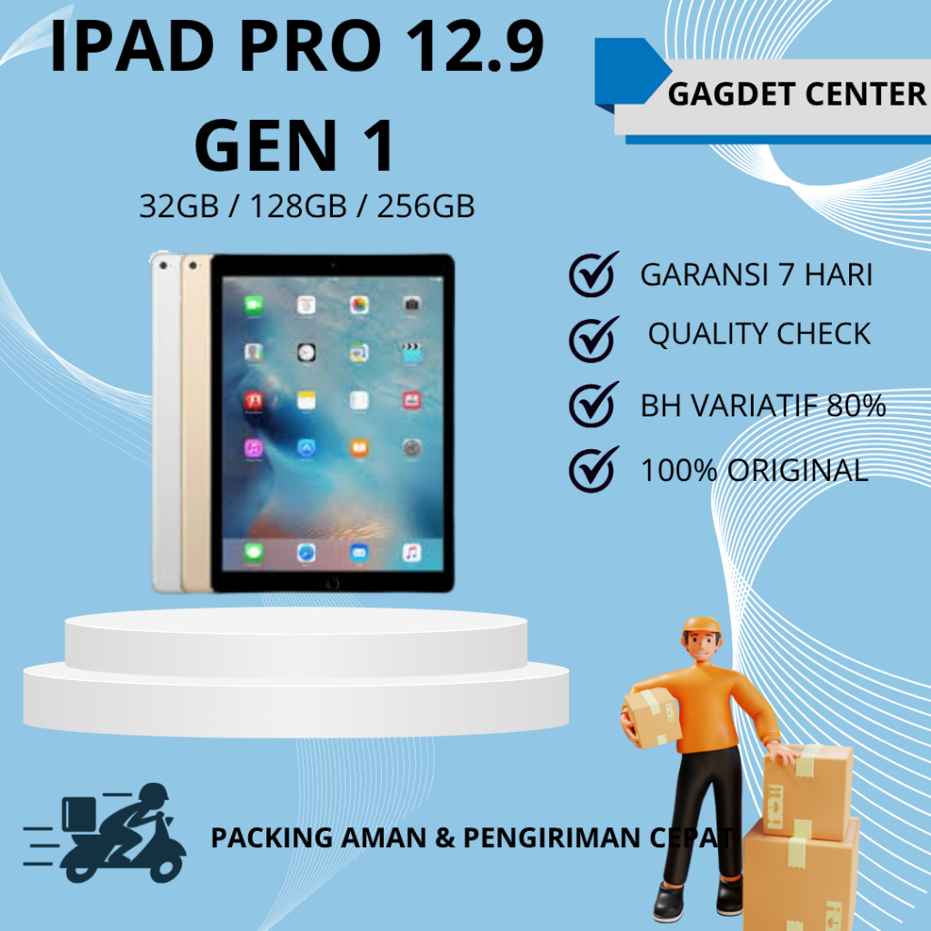 iPad Pro 12.9 GEN 1 2016 32GB 128GB 256GB Wifi Only Second Original | GADGET CENTER