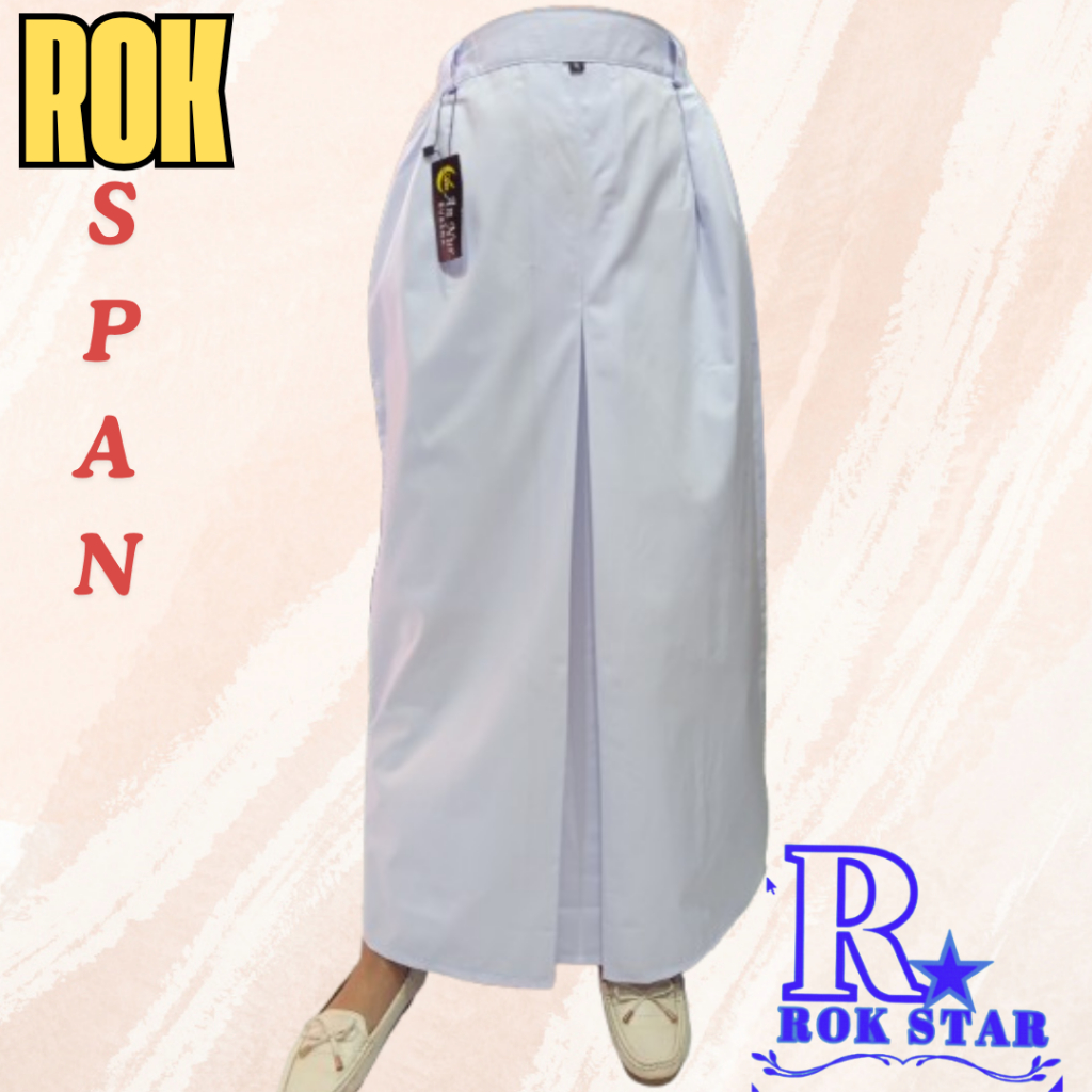 Rok Span SEKOLAH Wanita Putih Premium Nyaman