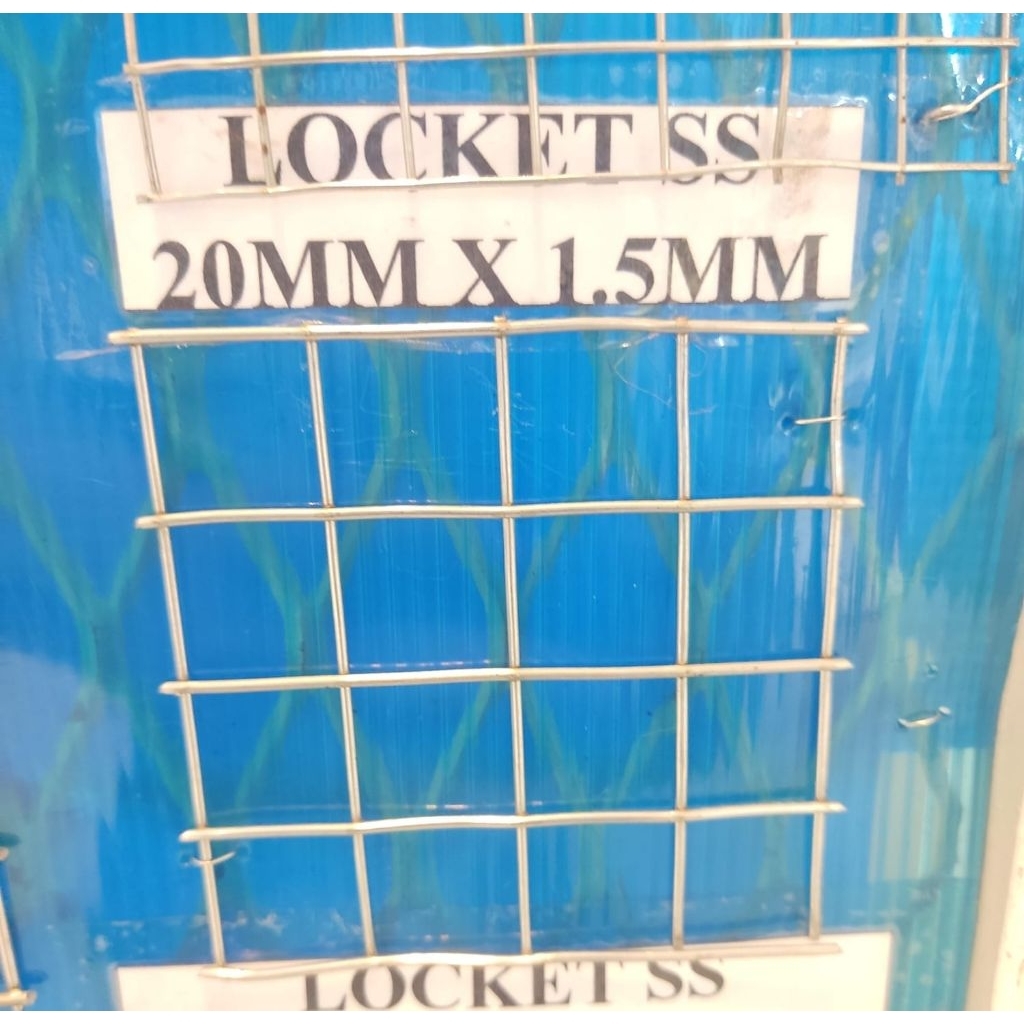 Kawat loket stainless ss304  lobang 20mm x20mm tebal 1,5 mm- kawat loket lubang/wiremesh kotak