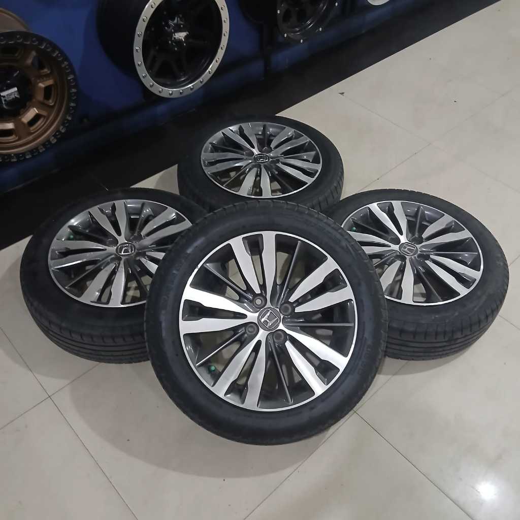 velg/pelek mobil second original jazz ring16 baut4x100 +ban bons warna black polish