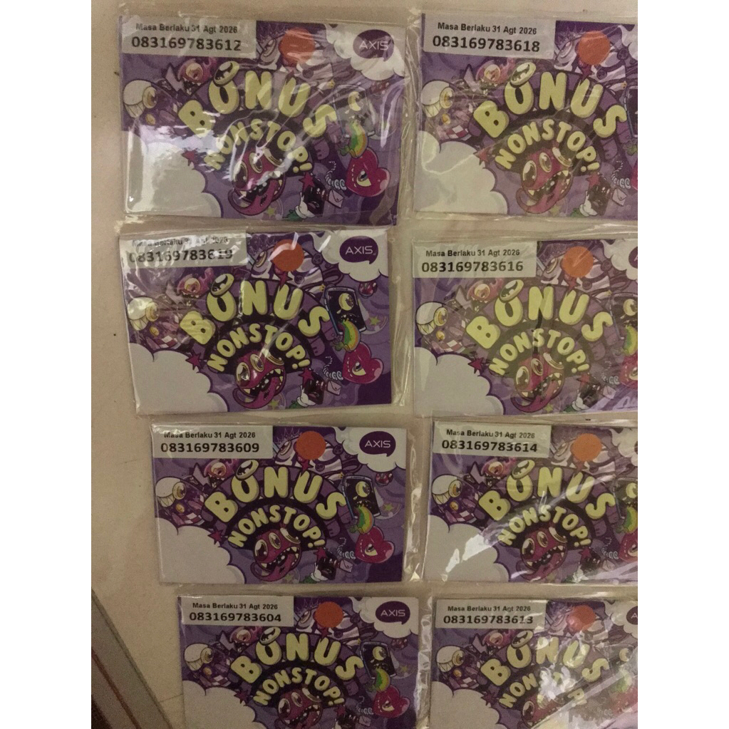 Kartu Perdana Axis Fresh / siap pakai Nasional 3GB