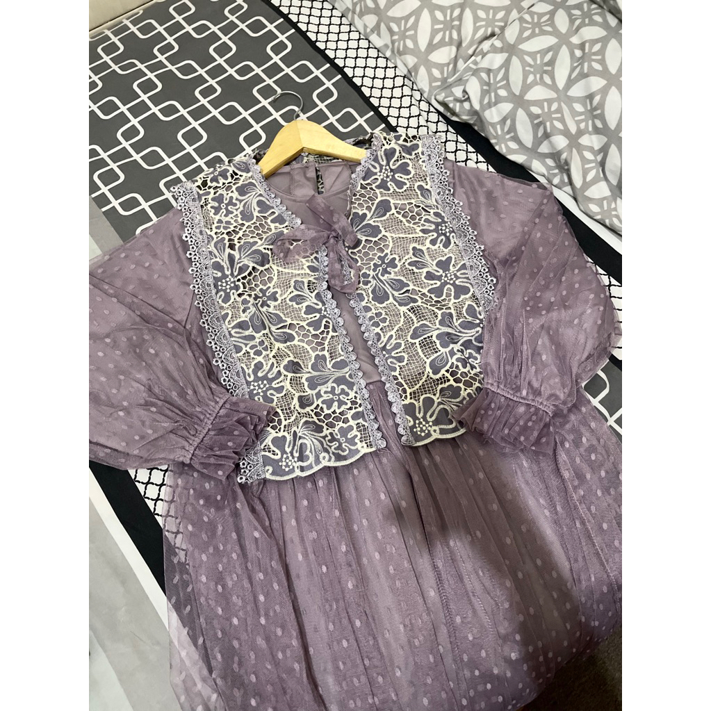 Preloved Dress/Gamis rompi warna lilac