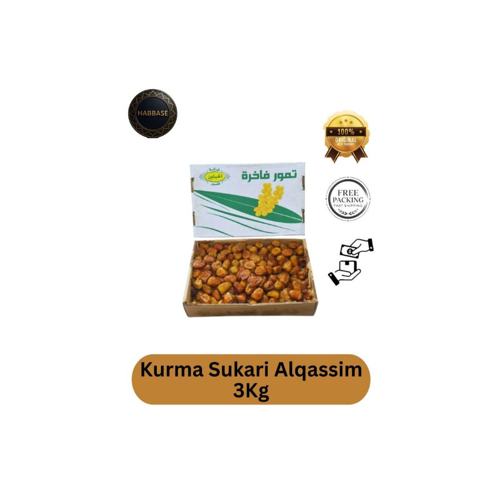 Kurma Sukari 3kg ORIGINAL / Sukari Premium 3kg Murah / Kurma Sukari Premium