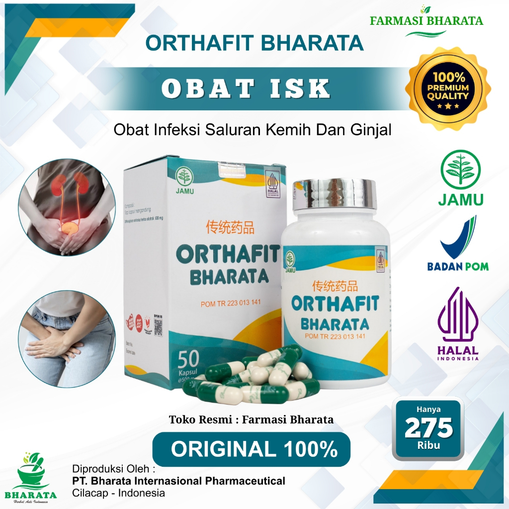 Obat herbal infeksi saluran kemih- herbal infeksi saluran kencing ORTHAFIT BHARATA Original - Obat K