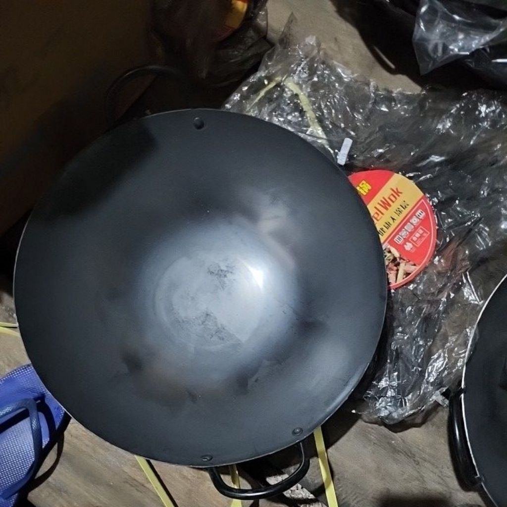kuali goreng gg 2 black steel wok besi tebal kuali hitam tebal
