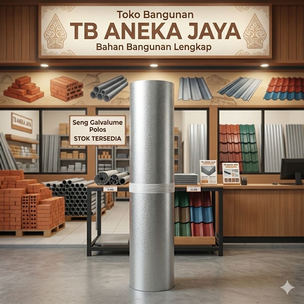 Seng Plat Galvalum Sheet Tebal 0,2 Tinggi 90cm