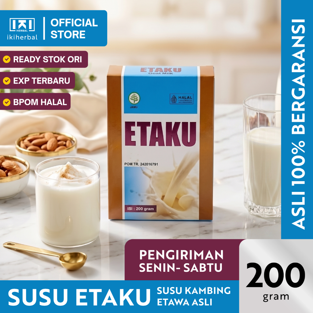 Walatra ETAKU Goat Milk Susu Kambing Etawa Bubuk Original Sachet Murni Lebih Tinggi Protein dan Kals