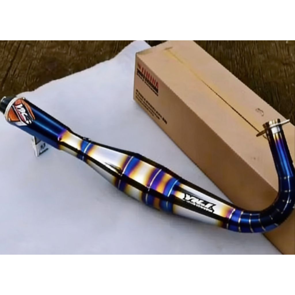 knalpot ykj racing blue titanium