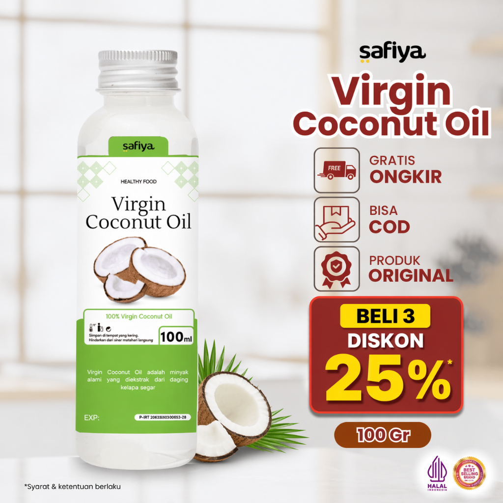 Safiya Virgin Coconut Oil 100 ML VCO Minyak Kelapa Murni Premium