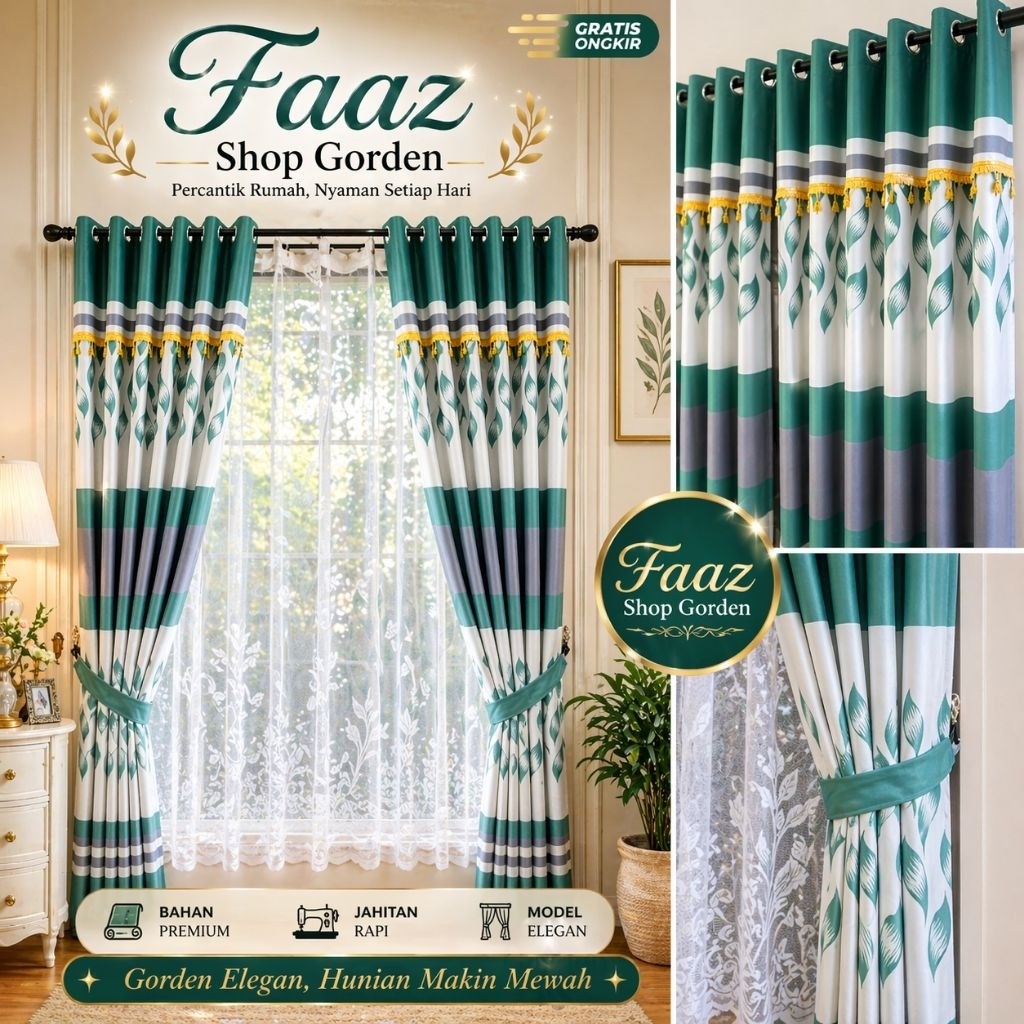 Gorden Ruang Tamu Motif Tulip Gorden Blackout Import Premium Gorden Jendela  Gorden Pintu Minimalis