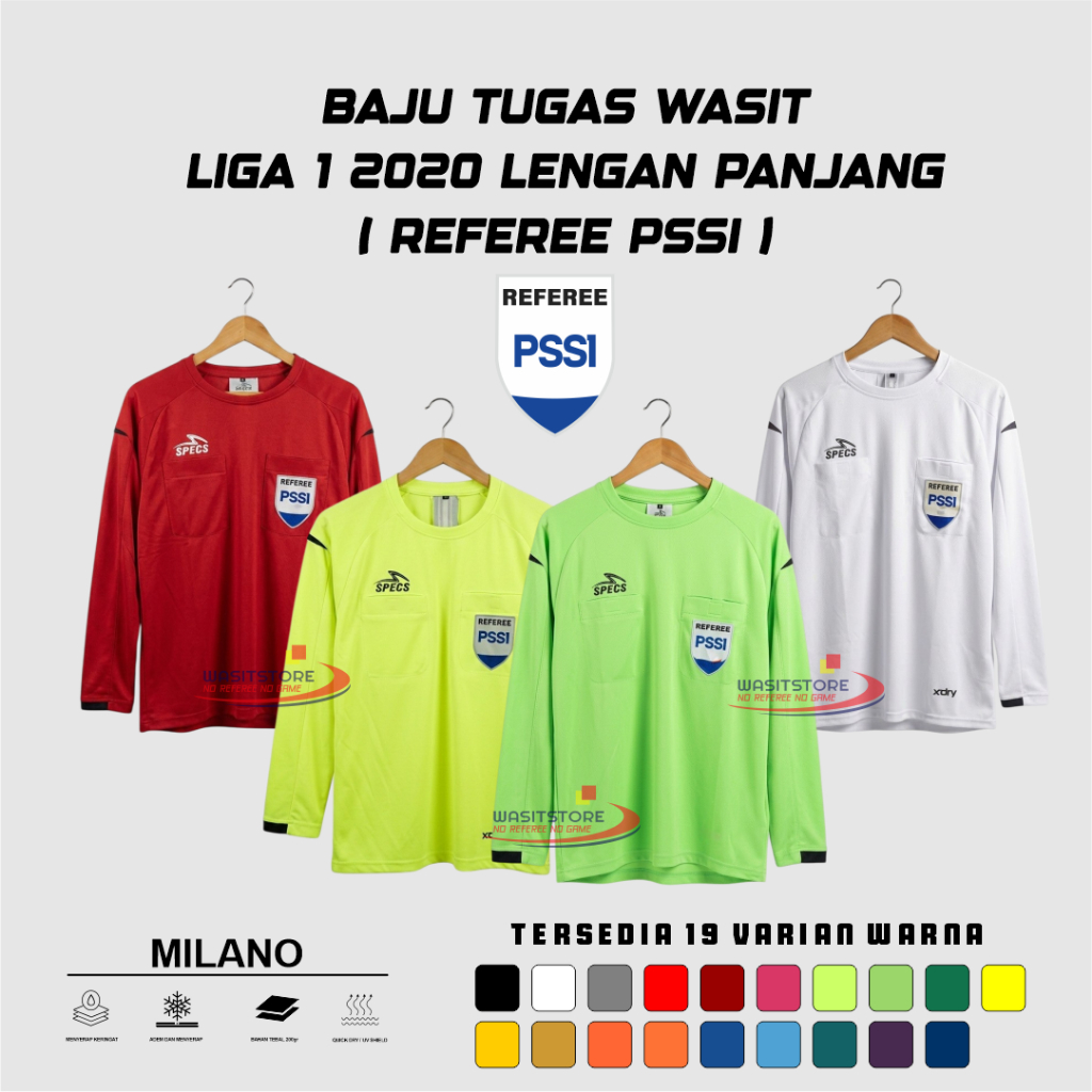 BAJU WASIT LIGA 1 2020/2021 LENGAN PANJANG (SAKU REFEREE)