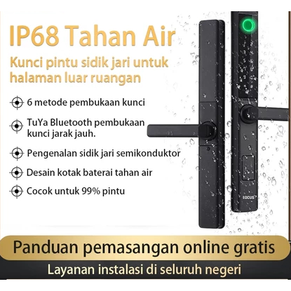 S4 Waterproof Smart Door Lock, Kunci Pintu Geser, Kaca, Kunci Pintu Digital Sidik Jari, Bluetooth